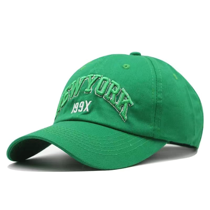 Classic New York Embroidered Baseball Cap - Fushia