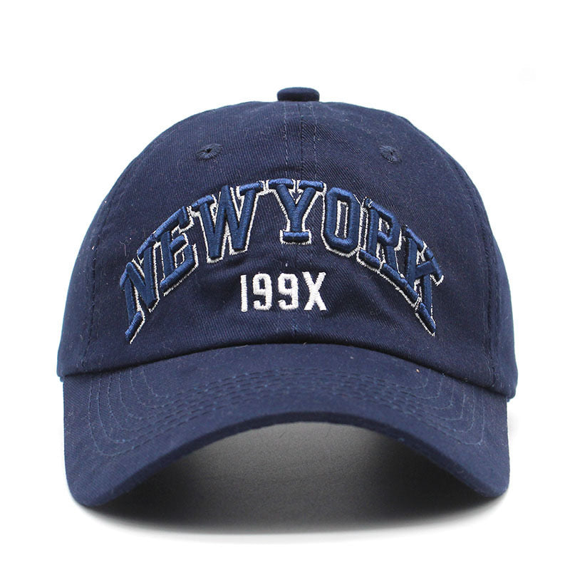 Classic New York Embroidered Baseball Cap - Fushia