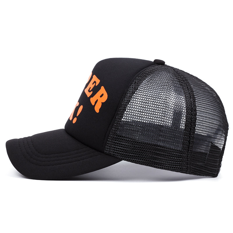 SUPER OK! Mesh Trucker Hat - Retro Vibes, Modern Comfort - Side