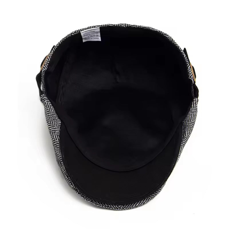Premium Herringbone Flat Cap - Fushia