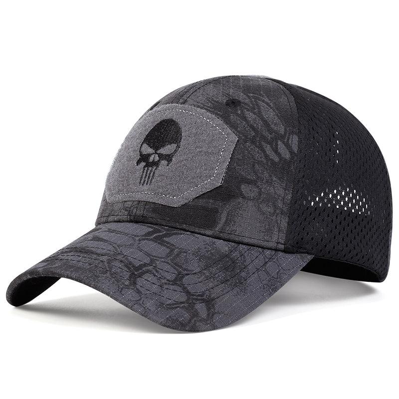 Skull Patch Trucker Hat Serpentine dark gray