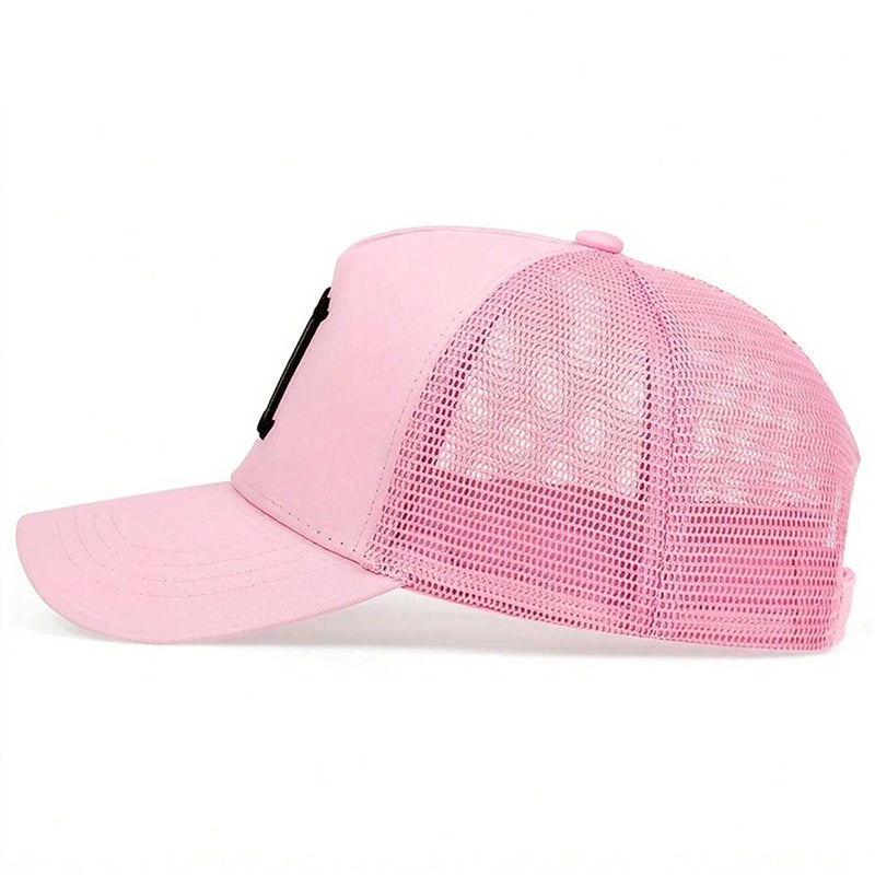 Sleek Embroidered M Trucker Hat - Side