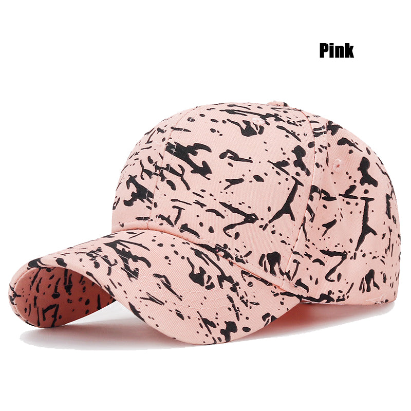 Splash Pattern Baseball Cap – Pink