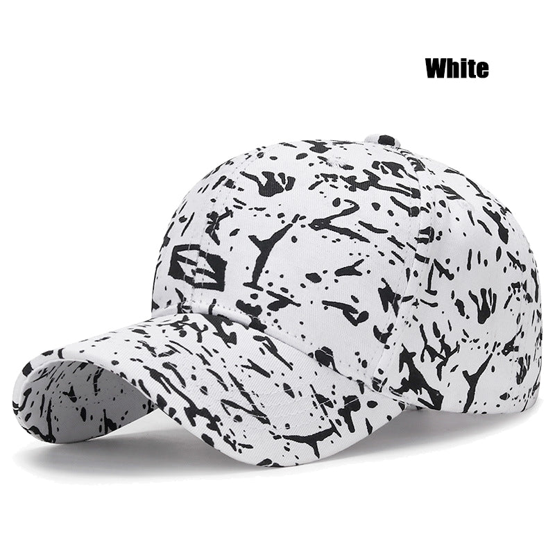 Splash Pattern Baseball Cap – White