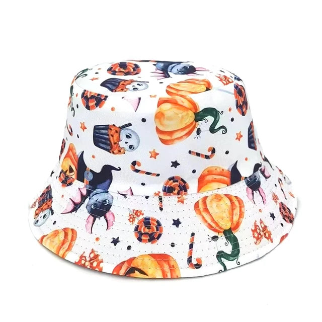 Spooky Pumpkin Glow Bucket Hat - Style: 6