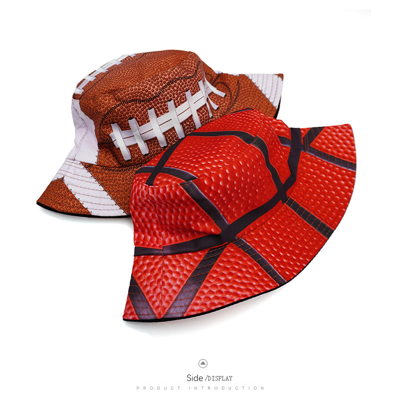 Sports-Themed Bucket Hats - Side Display