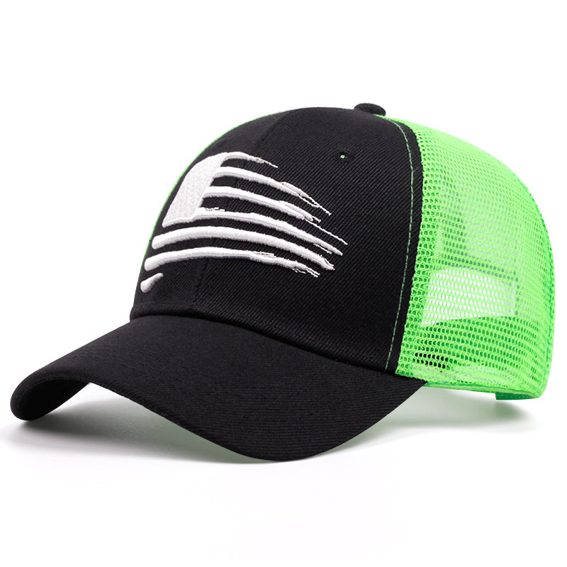 Stylish Mesh Trucker hat with Claw Design - Black Hat