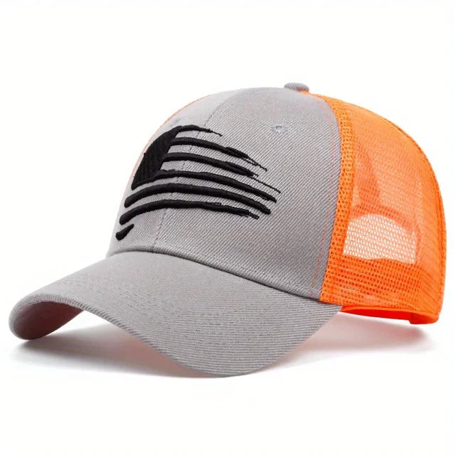 Stylish Mesh Trucker hat with Claw Design - Gray Hat