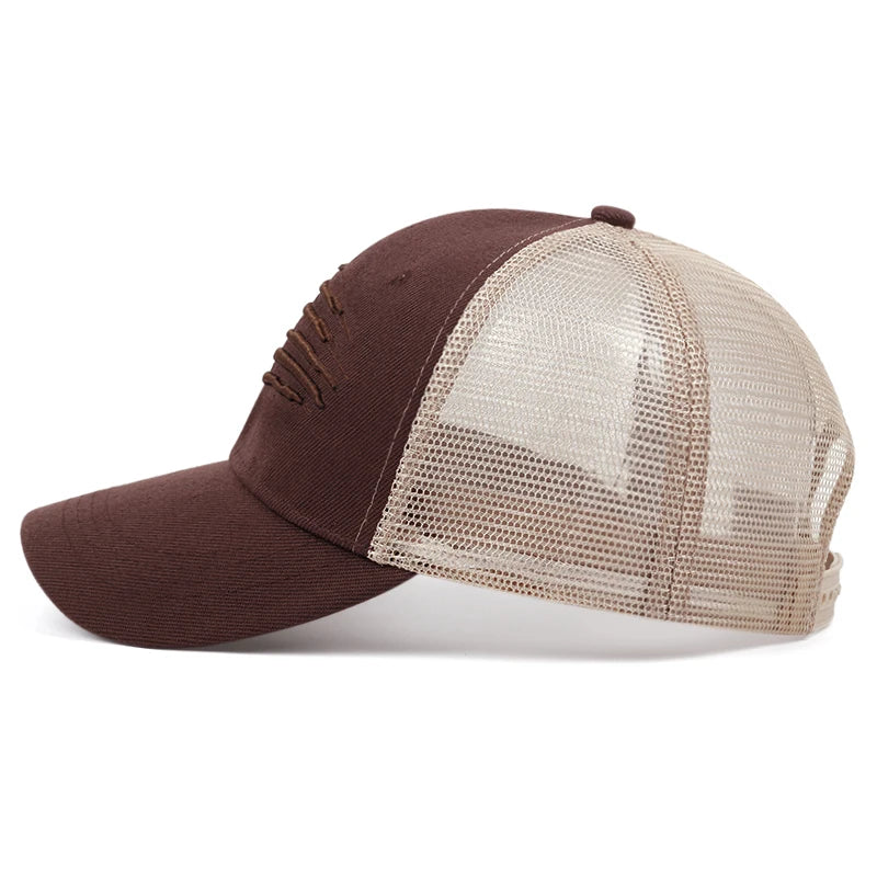 Stylish Mesh Trucker hat with Claw Design - Side