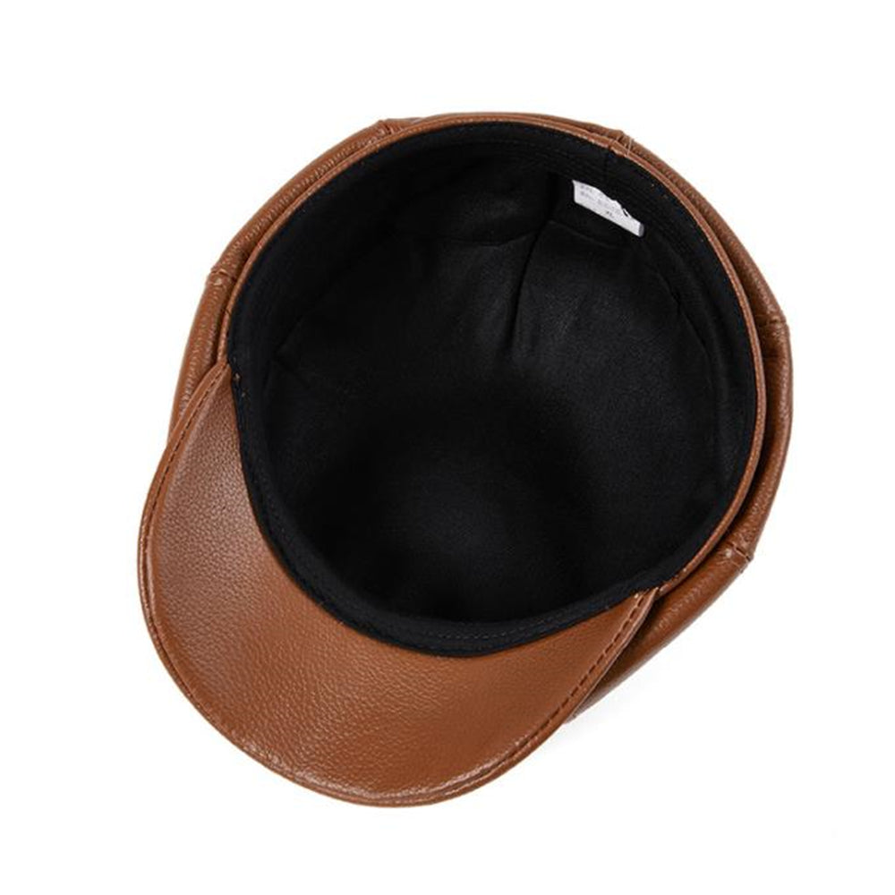 The Legacy Genuine Leather Newsboy Caps Inner View
