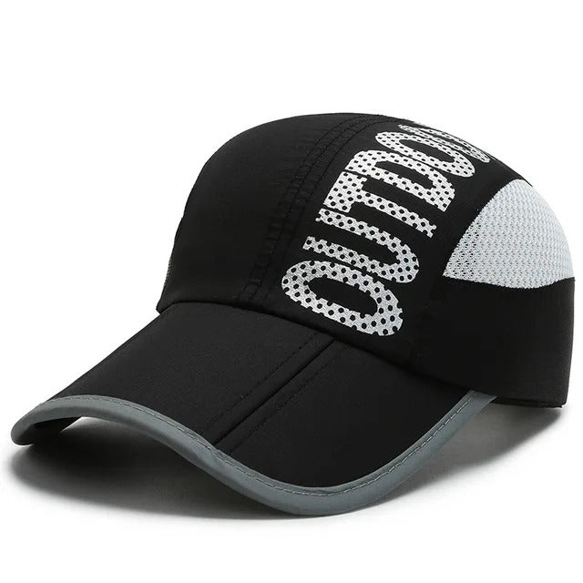 Ultra-Thin Lightweight Foldable Baseball Cap – Black