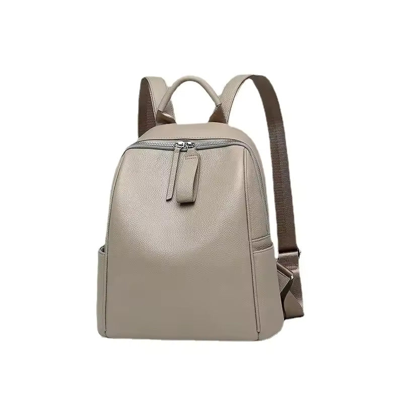 Verona Luxe Genuine Leather Backpack - Gray