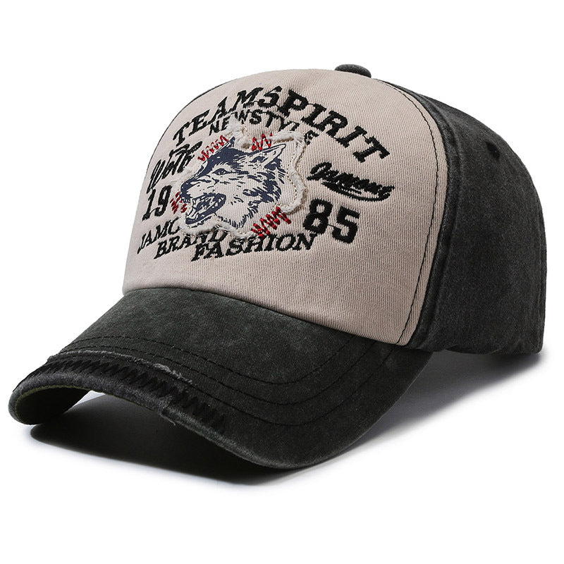 Vintage-Inspired ‘Team Spirit’ Baseball Cap - Black Black