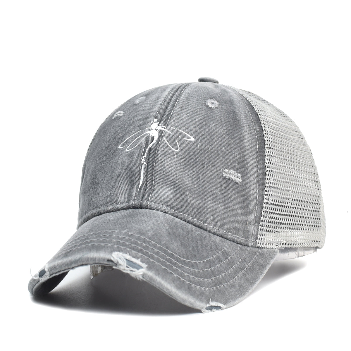 Vintage Dragonfly Trucker Hat - GRAY