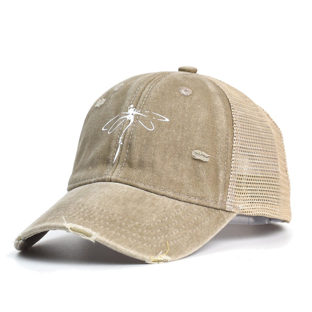 Vintage Dragonfly Trucker Hat - Khaki