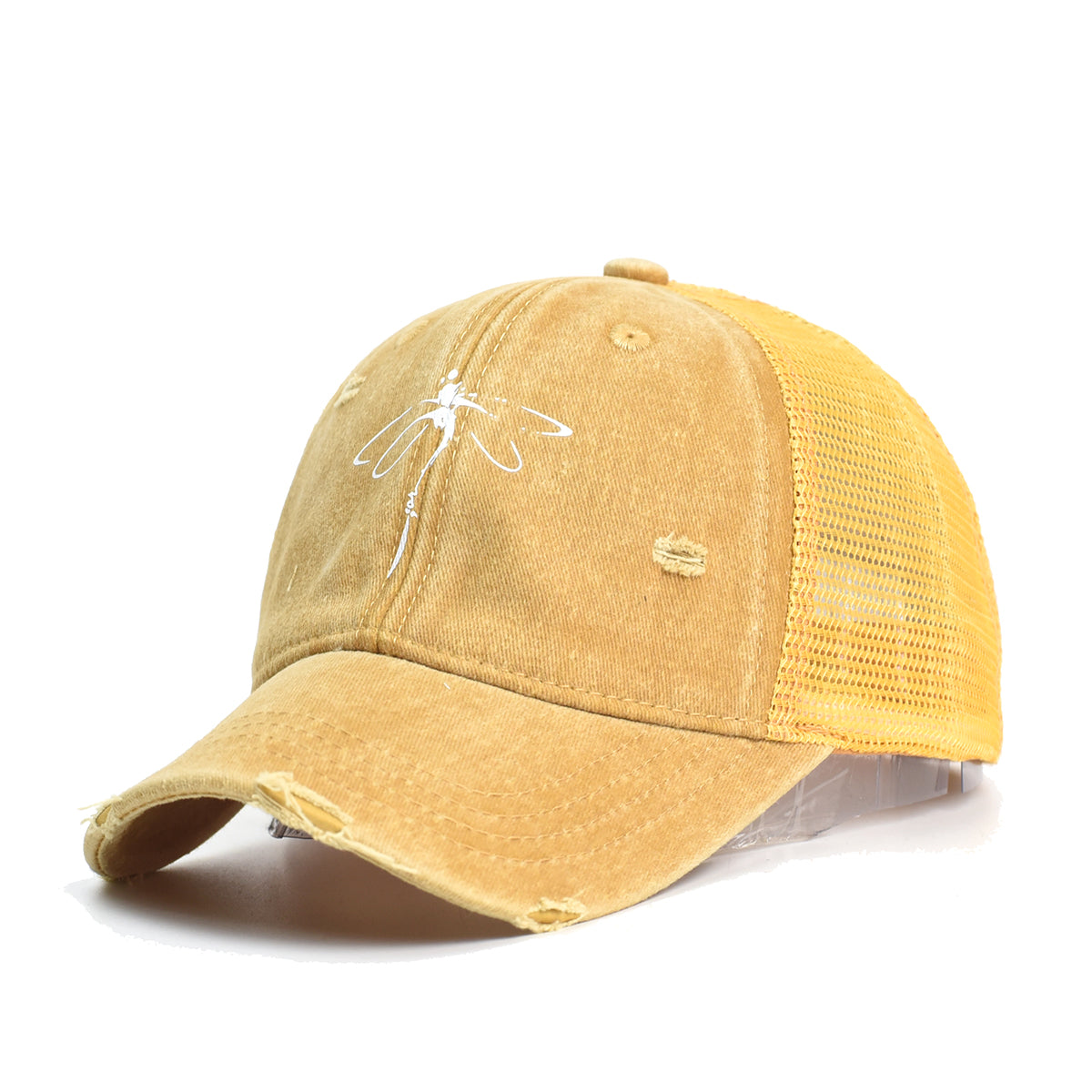 Vintage Dragonfly Trucker Hat - Yellow
