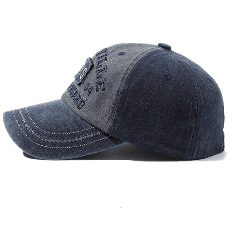 Vintage Style Embroidered Baseball Cap - Side