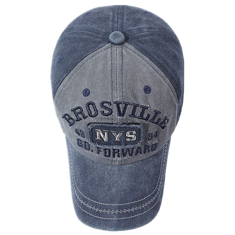 Vintage Style Embroidered Baseball Cap - Top
