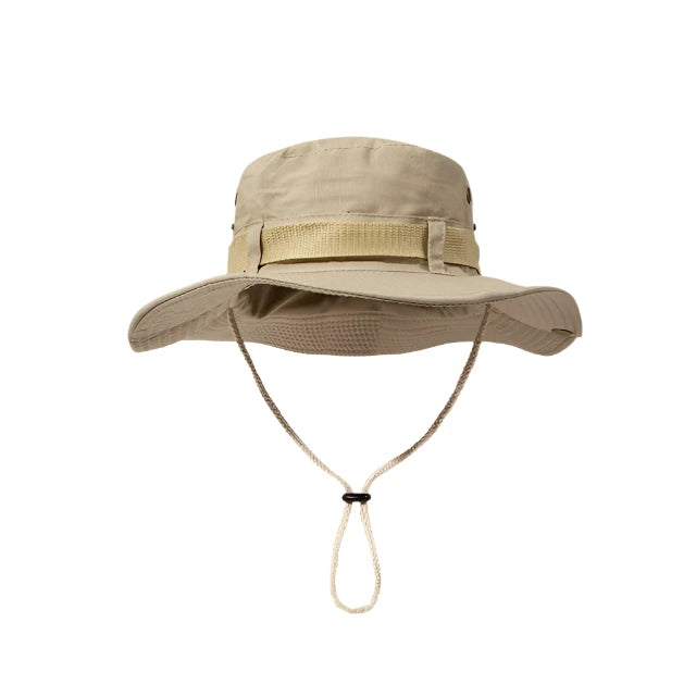 Wide Brim Summer Boonie Hats - Beige