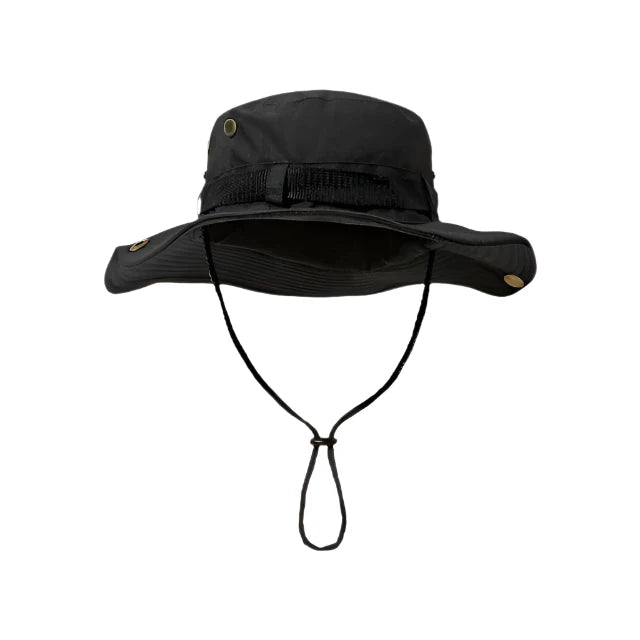 Wide Brim Summer Boonie Hats - Black
