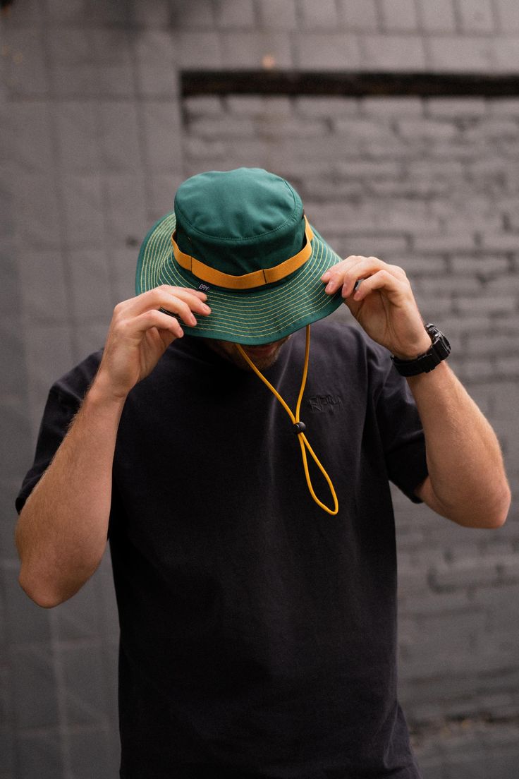 men wearing boonie hat
