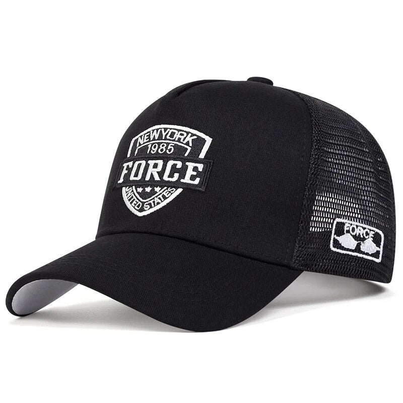 1986 NY Force Trucker Hat - Black & White