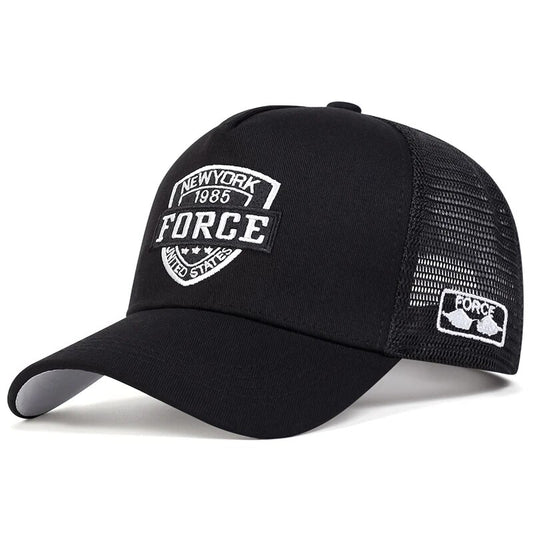 1986 NY Force Trucker Hat - Black & White