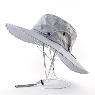 Adventure Breeze Wide-Brim Sun Hat - Light Gray