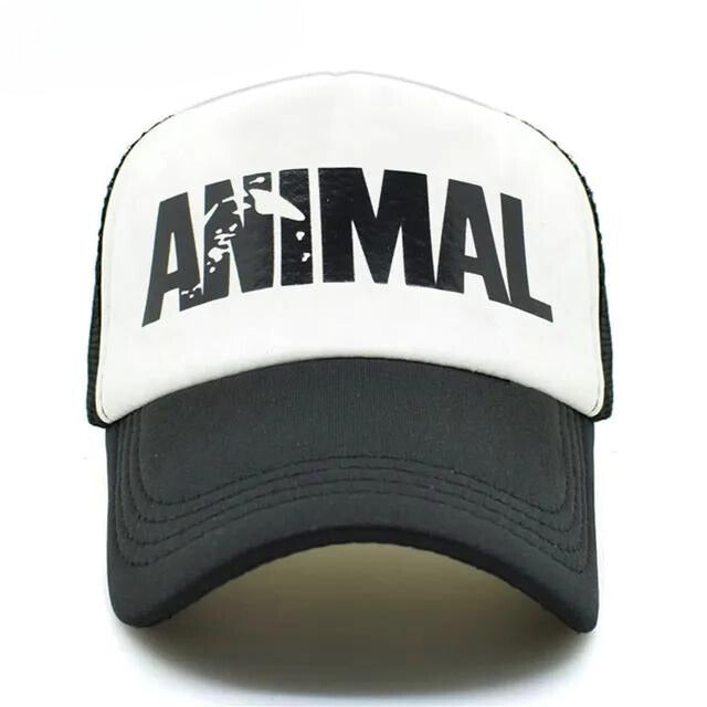 Animal' Mesh Trucker Hat - Black White