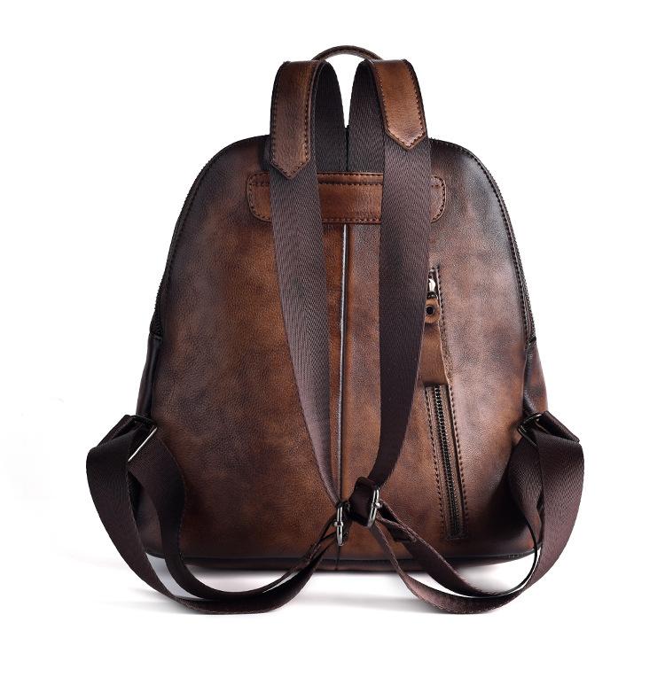 Artisan Craft Vintage Leather Backpack for Women - Back 