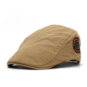 Ascot Embroidery Flat Cap - Biege 