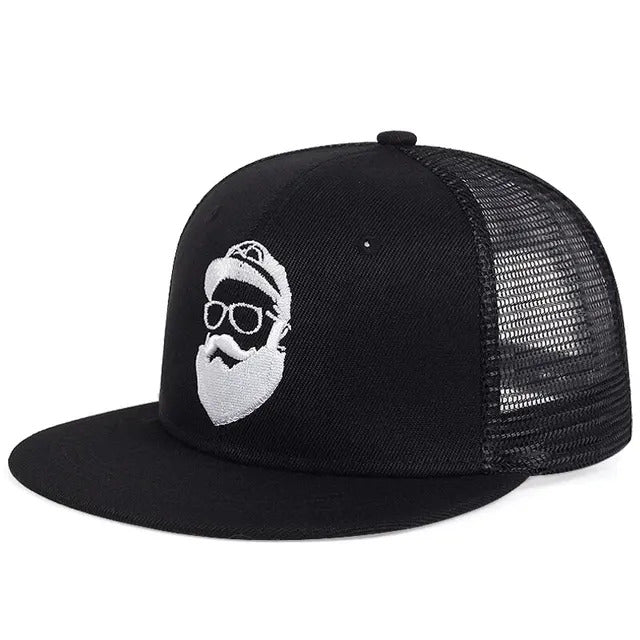 Bearded Bro Trucker Hat  - Black 