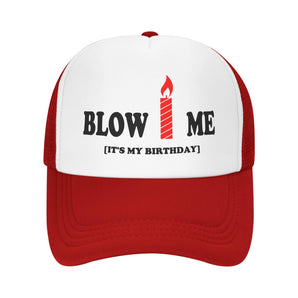 Birthday Bash Trucker  Hat - Red 