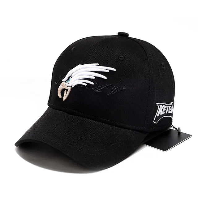 Black Eagle Embroidered Baseball Cap - Black