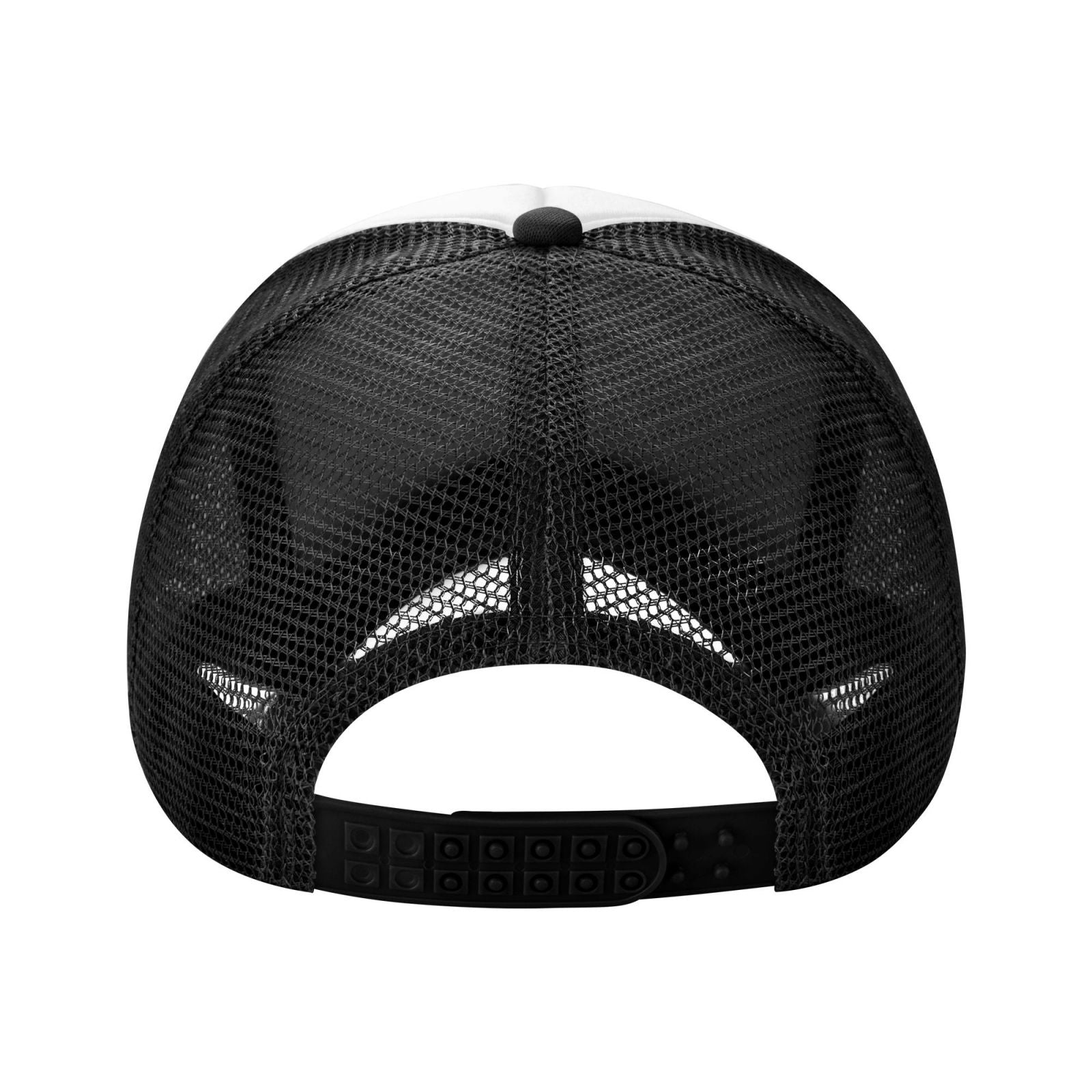 Blink If You Want Me Funny Trucker Hat - Back side mesh and snapback view