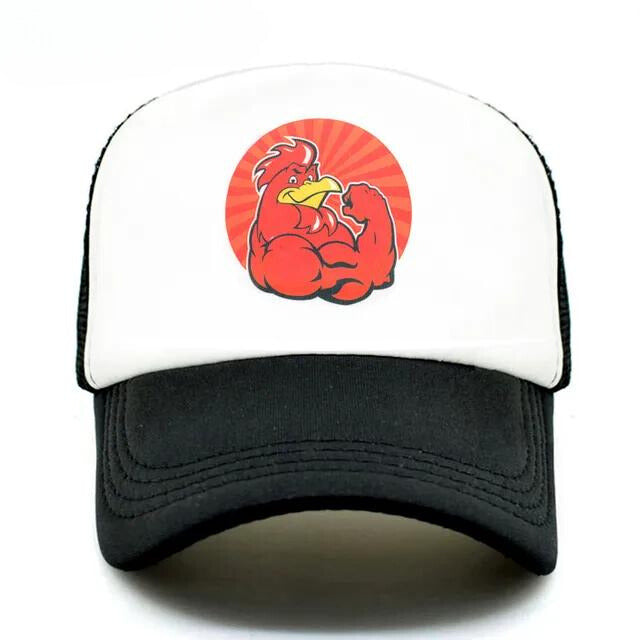 Bold Muscle Rooster Hat - Black