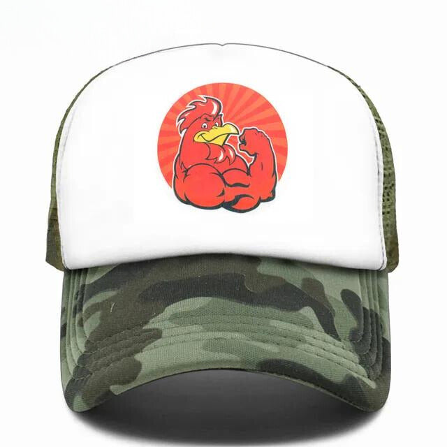 Bold Muscle Rooster Hat - Camouflage