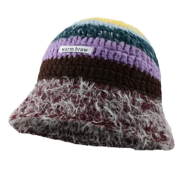 Braw Color Pop Knit Bucket Hat - Style 4