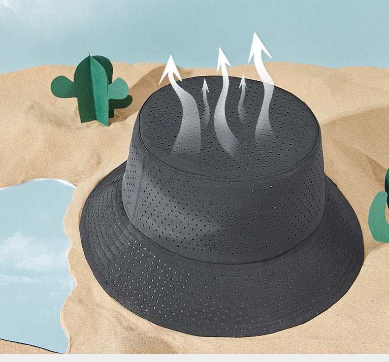 BreezeFlex Perforated Bucket Hat quick dry, air ventilation