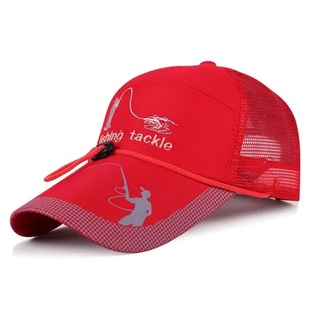 Bright Fishing Tackle Baseball Cap - Red