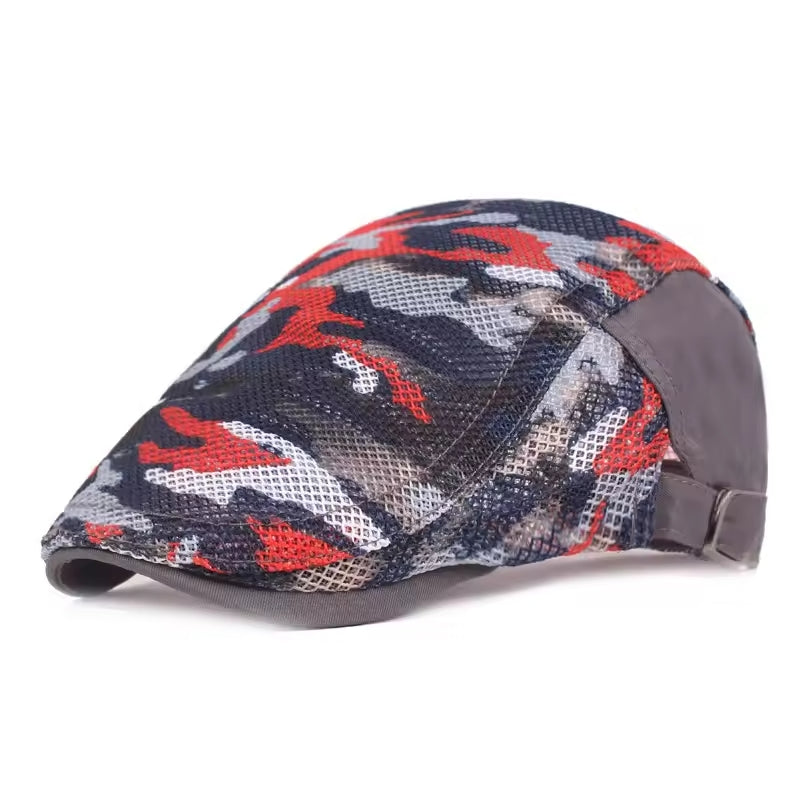 Camouflage Mesh Flat Cap - Style 2
