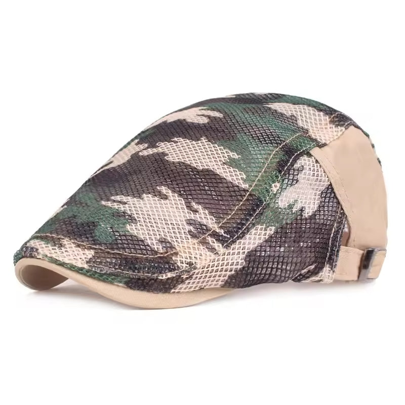 Camouflage Mesh Flat Cap - Style 4
