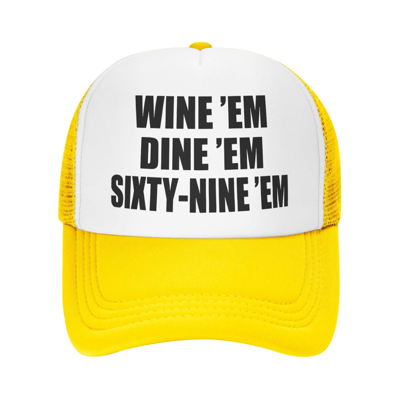 Catch Eyes, Cause Smiles Funny Trucker Hat - Yellow