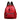 Charming Fox Printed Leather Backpack for Women - Red