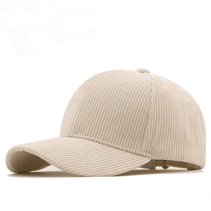 Classic Corduroy Baseball Cap - Beige 