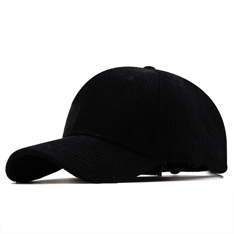Classic Corduroy Baseball Cap - Black 