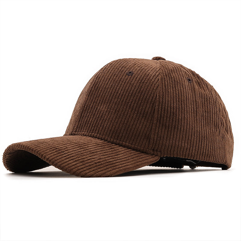 Classic Corduroy Baseball Cap - Brown 