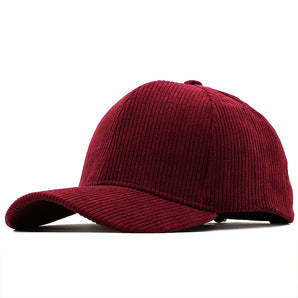 Classic Corduroy Baseball Cap - Red 