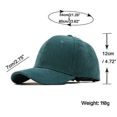 Classic Corduroy Baseball Cap - Size