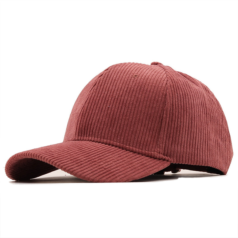 Classic Corduroy Baseball Cap - Watermelon red 